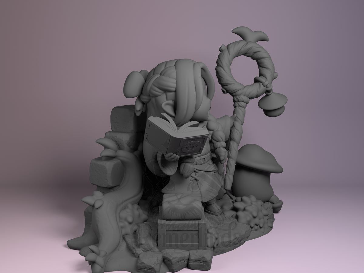 Right side angle highlighting notable pose or armor/prop feature.
