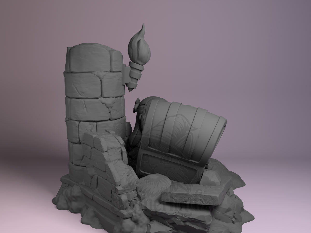 Right side angle highlighting notable pose or armor/prop feature.