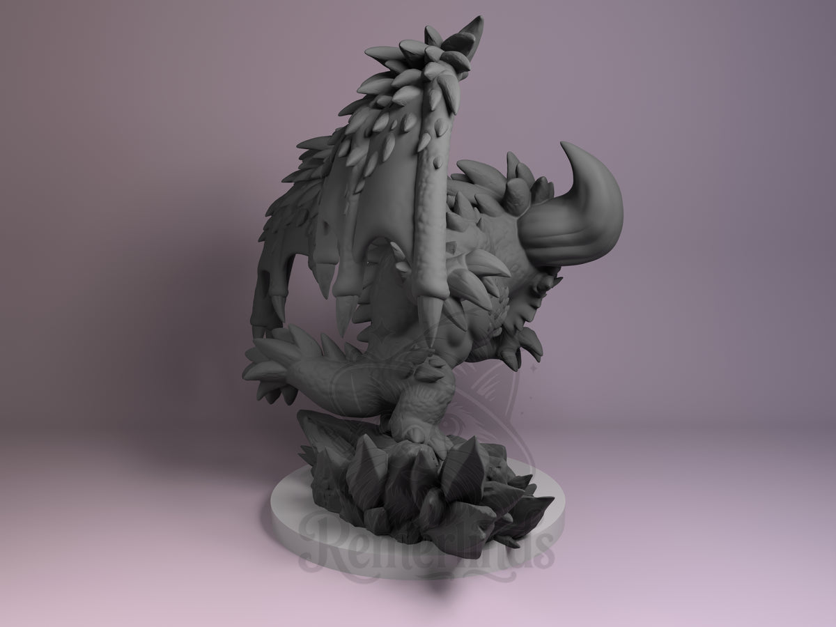 Rear view showing cloak, back armor, or base sculpt detail.