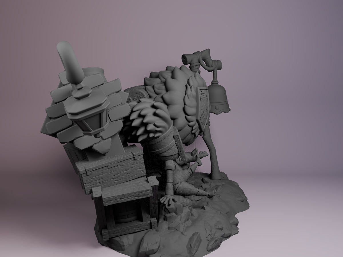 Right side angle highlighting notable pose or armor/prop feature.