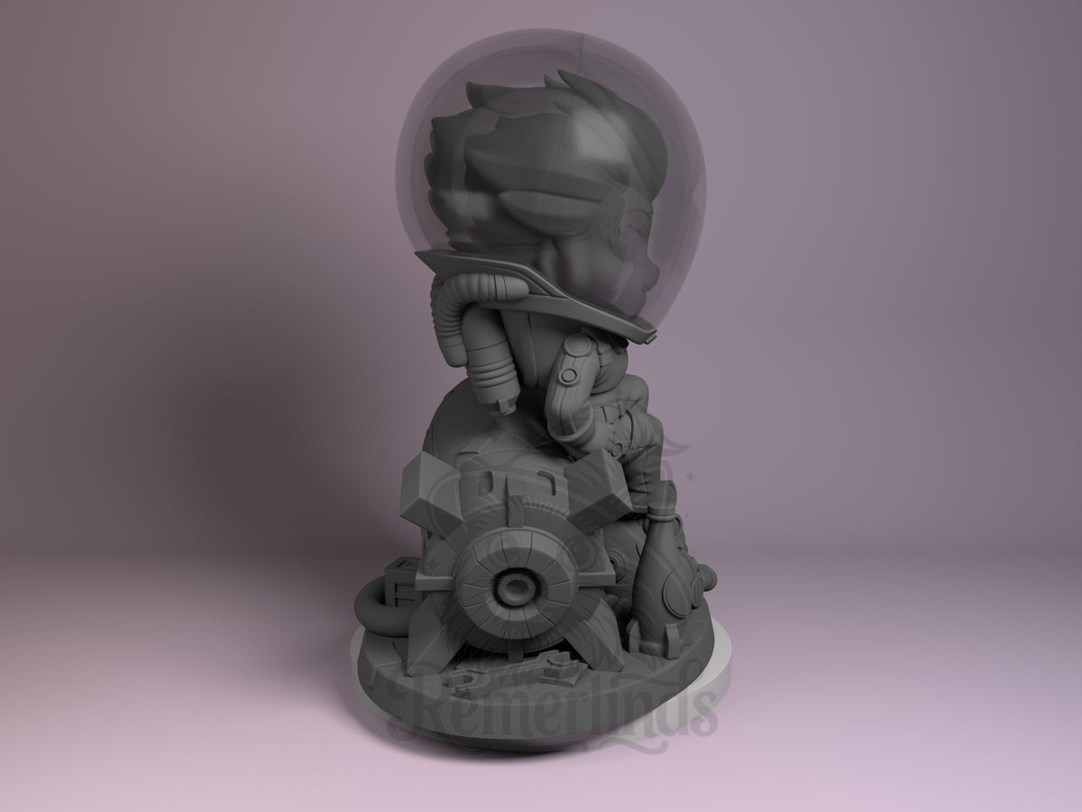 Right side angle highlighting notable pose or armor/prop feature.