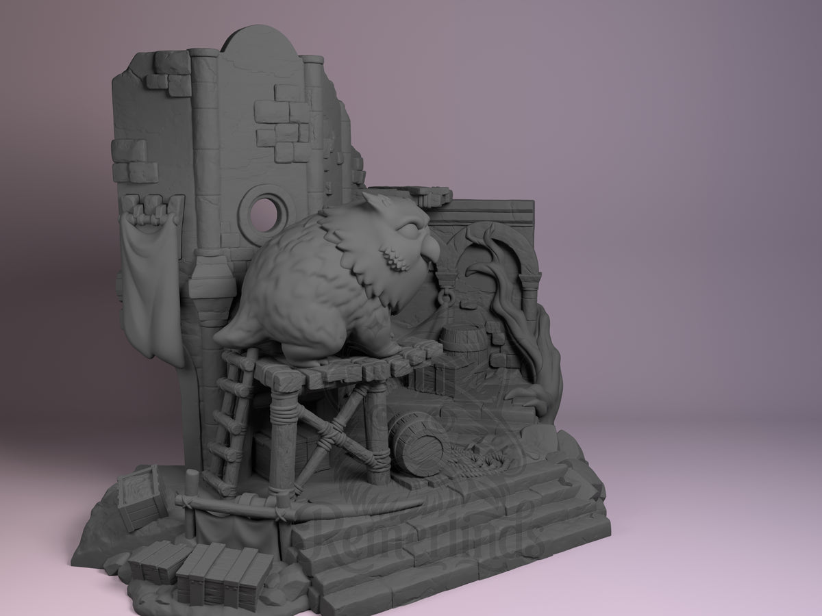 Right side angle highlighting notable pose or armor/prop feature.