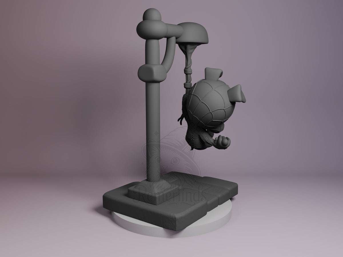 Rear view showing cloak, back armor, or base sculpt detail.