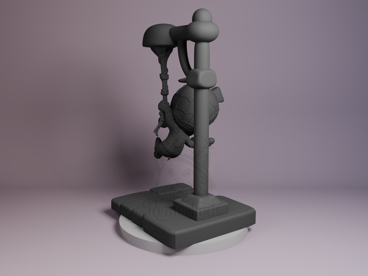 Left side angle showing gesture, weapon, or outfit detail.