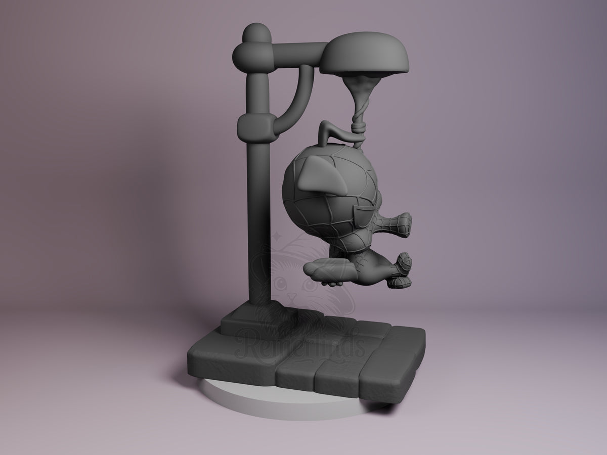 Right side angle highlighting notable pose or armor/prop feature.