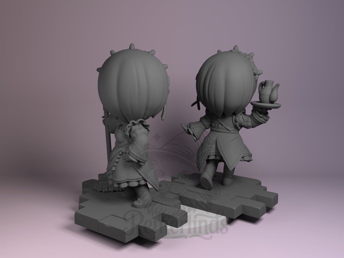 Rear view showing cloak, back armor, or base sculpt detail.