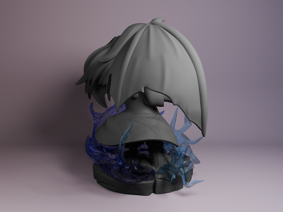 Rimuru Tempest from That Time I Got Re-incarnated as a Slime is an unpainted resin Chibi figure on a sculpted base.