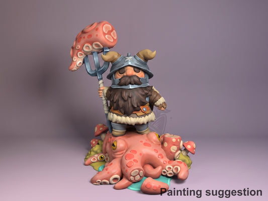 Stonebound Hero Culinary Dungeon Quest 3D printed resin figure by Nomnom, colored view.