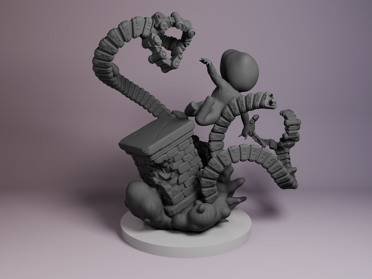 Rear view showing cloak, back armor, or base sculpt detail.