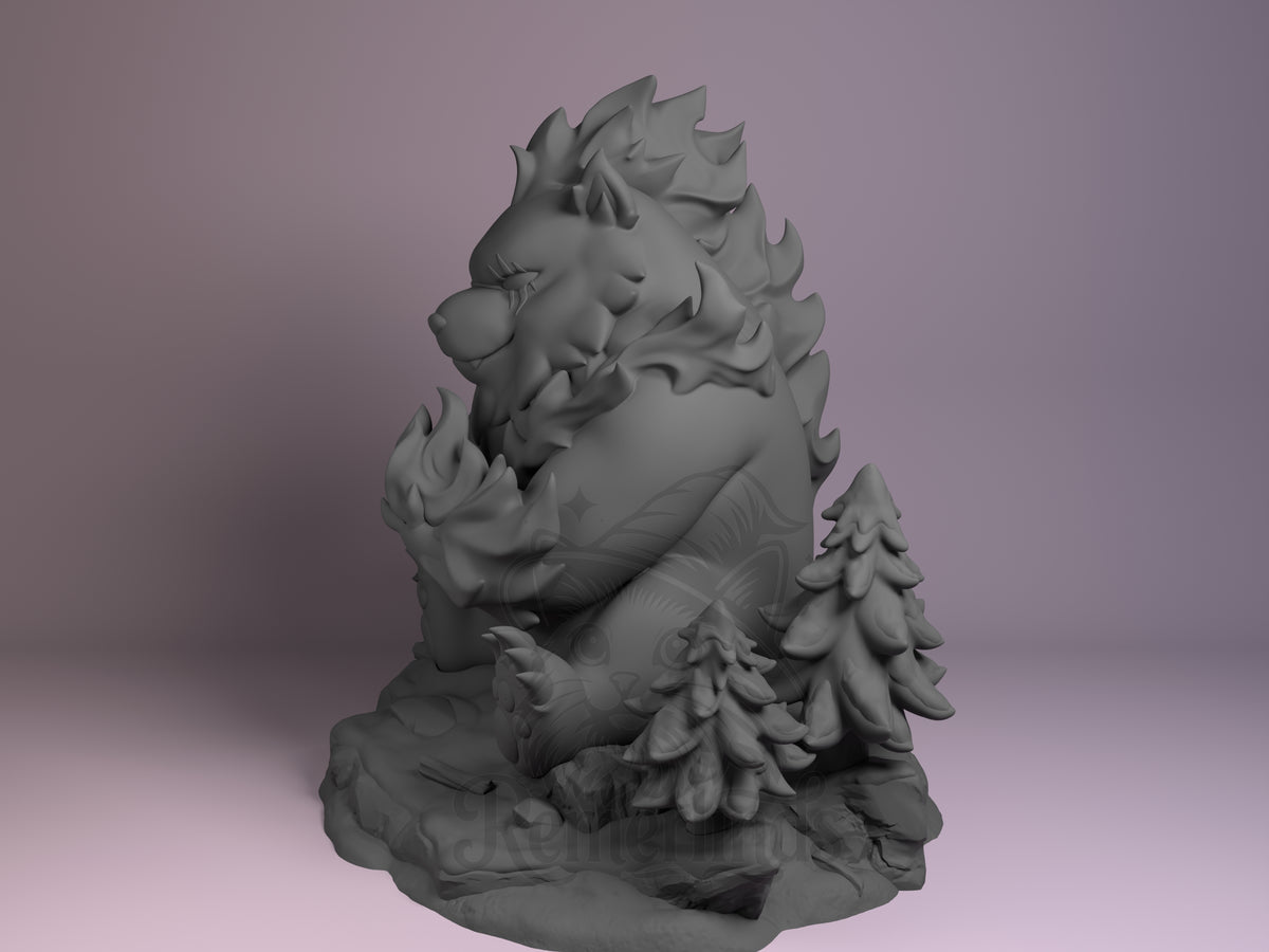 Heavy Undead Solo Ascension 3D printed resin figure by Nomnom, angled view showing dimensional details.