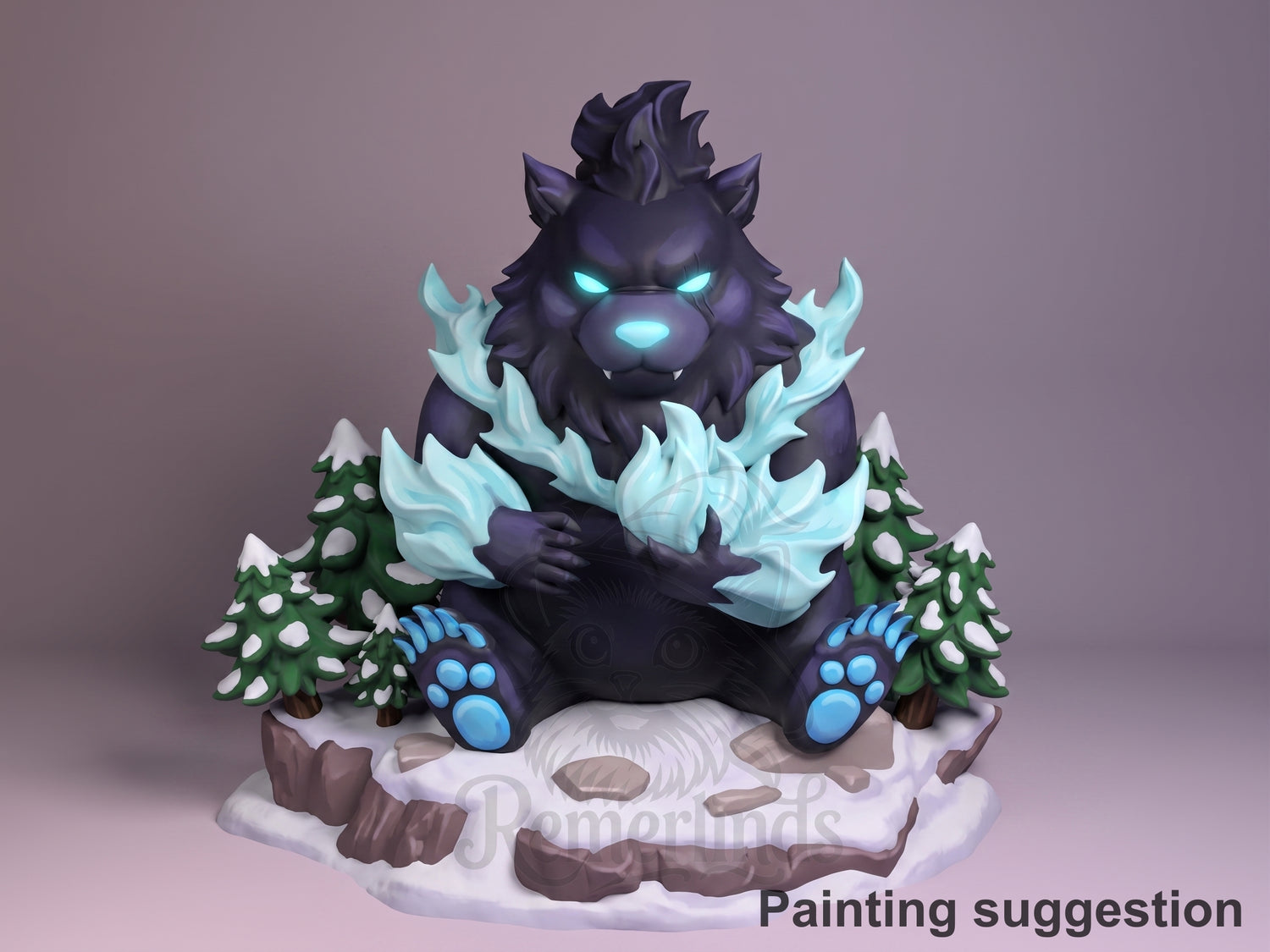 Heavy Undead Solo Ascension 3D printed resin figure by Nomnom, colored view.