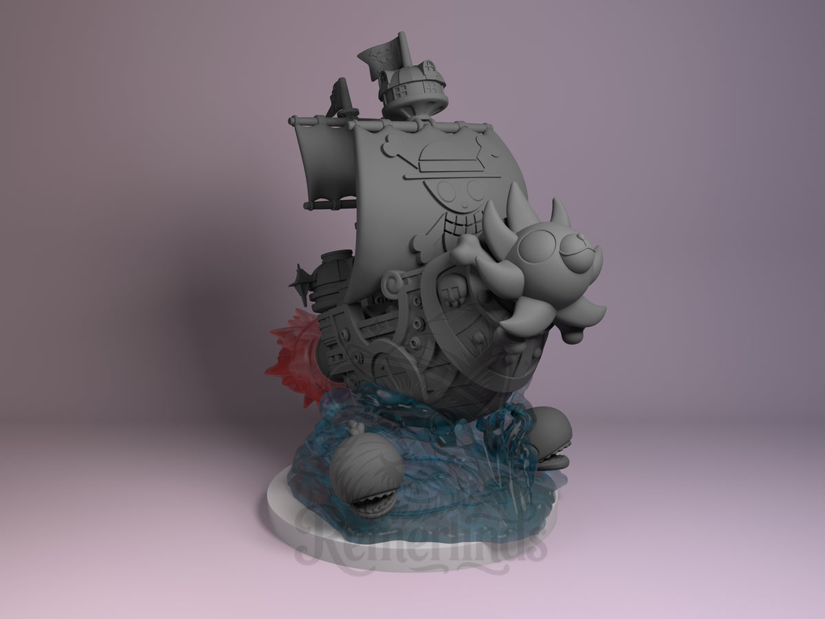 Right side angle highlighting notable pose or armor/prop feature.