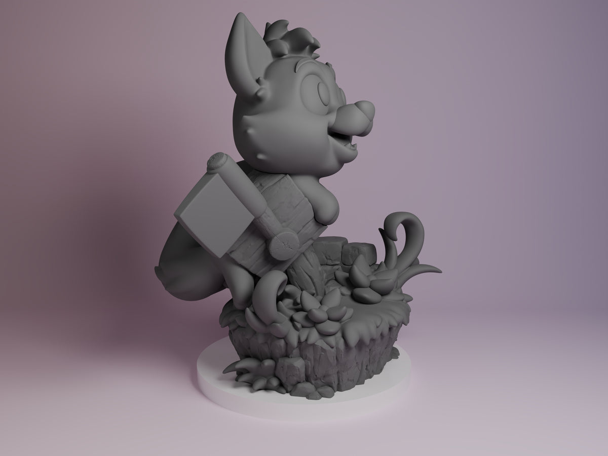 Right side angle highlighting notable pose or armor/prop feature.