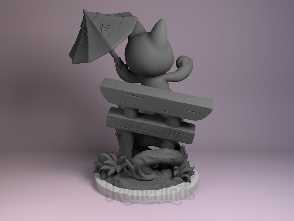 Rear view showing cloak, back armor, or base sculpt detail.