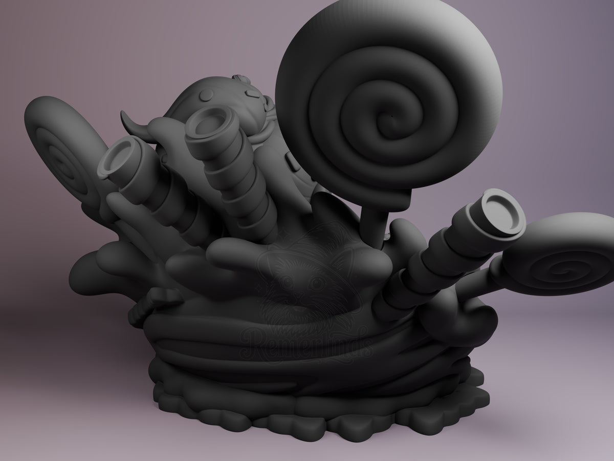 Rear view showing cloak, back armor, or base sculpt detail.