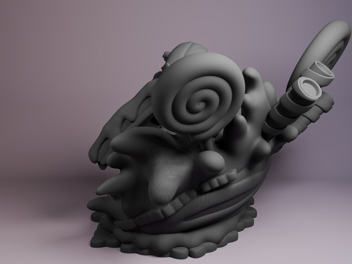 Left side angle showing gesture, weapon, or outfit detail.