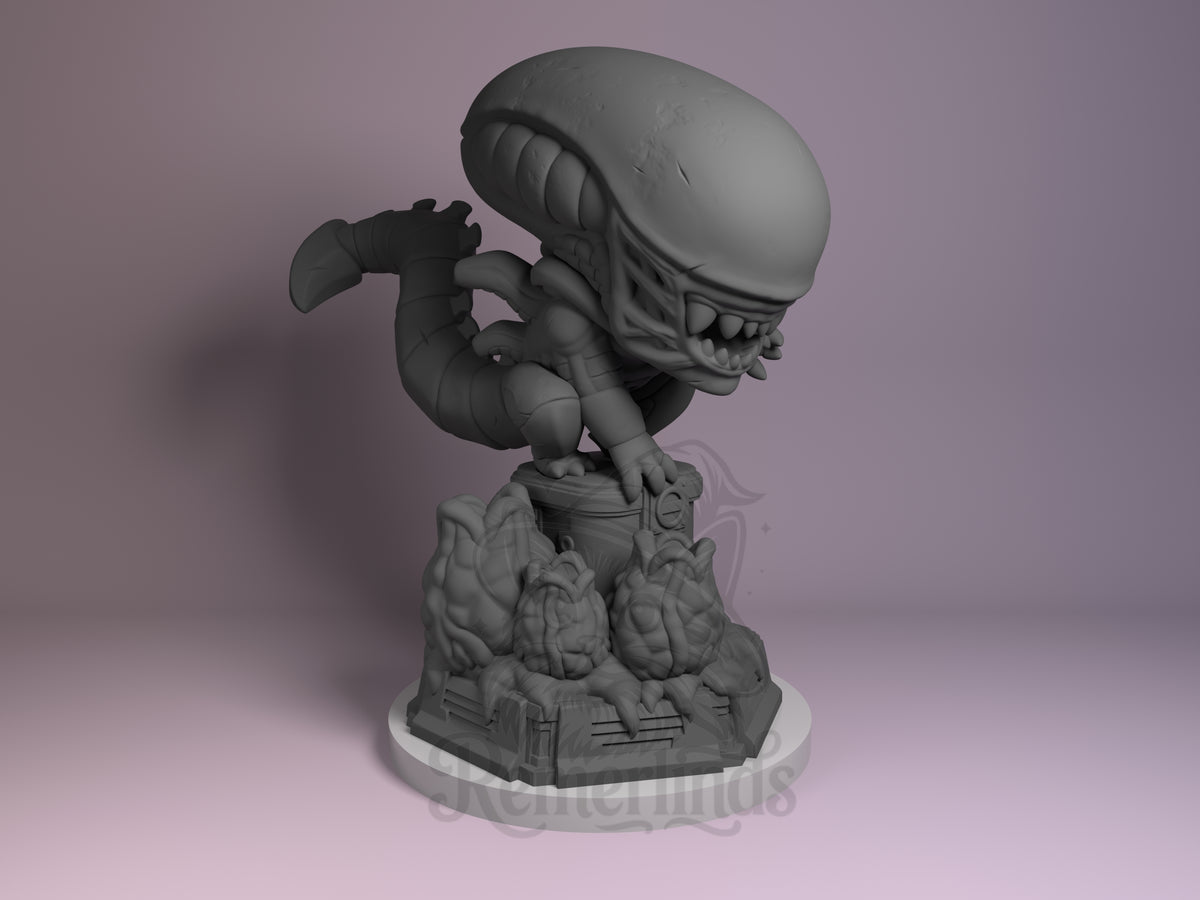 Right side angle highlighting notable pose or armor/prop feature.