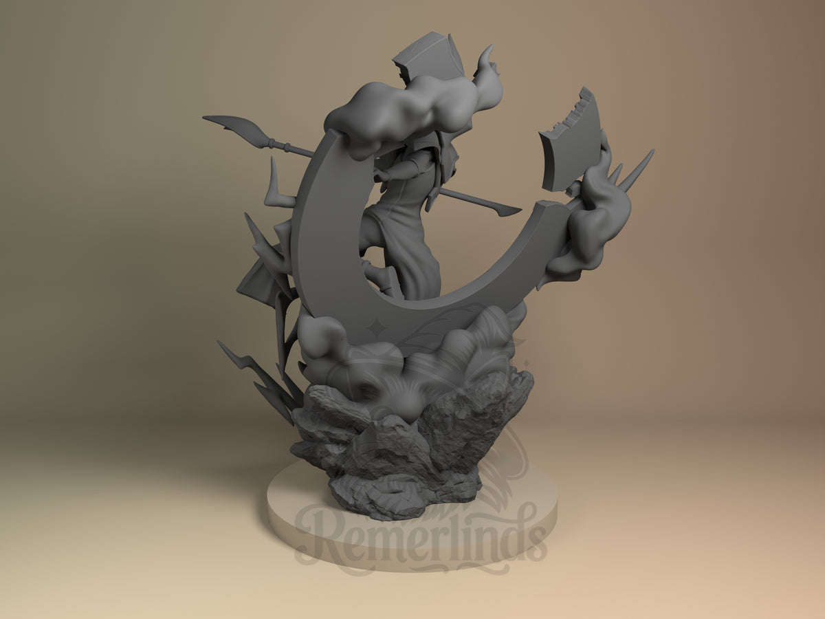 Left side angle showing gesture, weapon, or outfit detail.