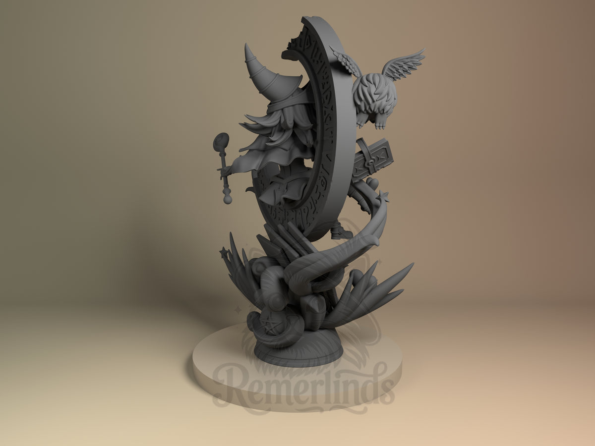 Rear view showing cloak, back armor, or base sculpt detail.