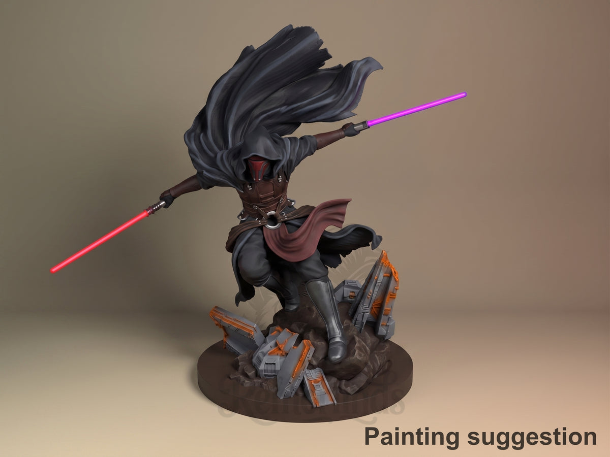 Masked Revenant Galactic Warriors 3D printed resin figure by Nomnom, colored view.