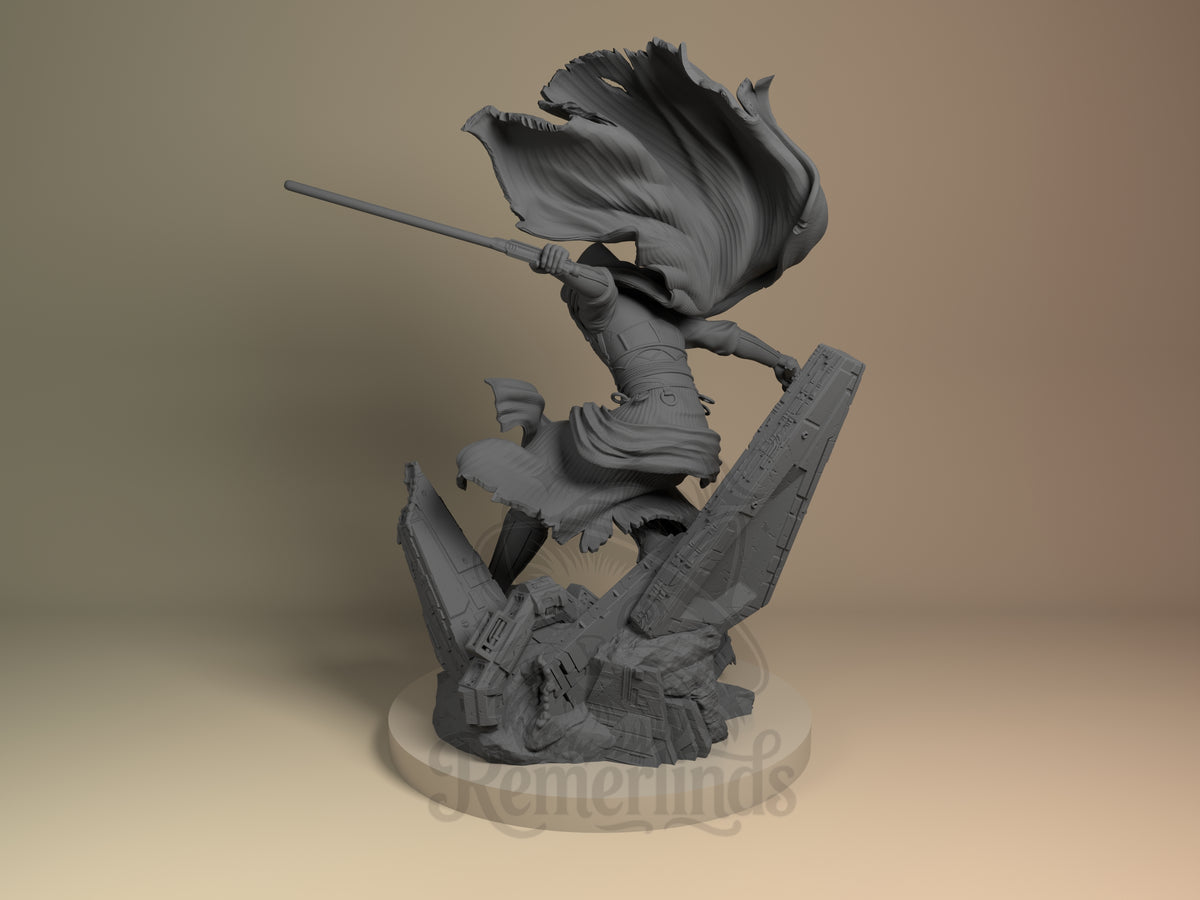 Left side angle showing gesture, weapon, or outfit detail.