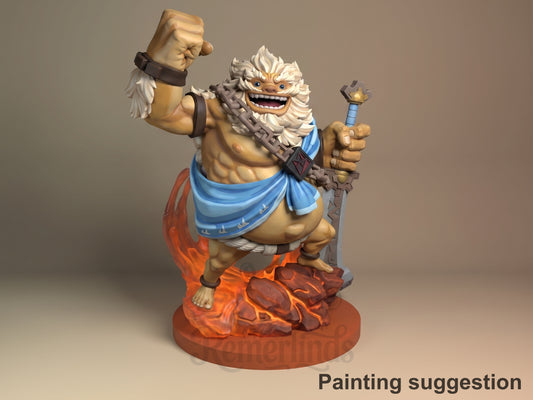 Durak Breathe the Wilderness 3D printed resin figure by Nomnom, colored view.