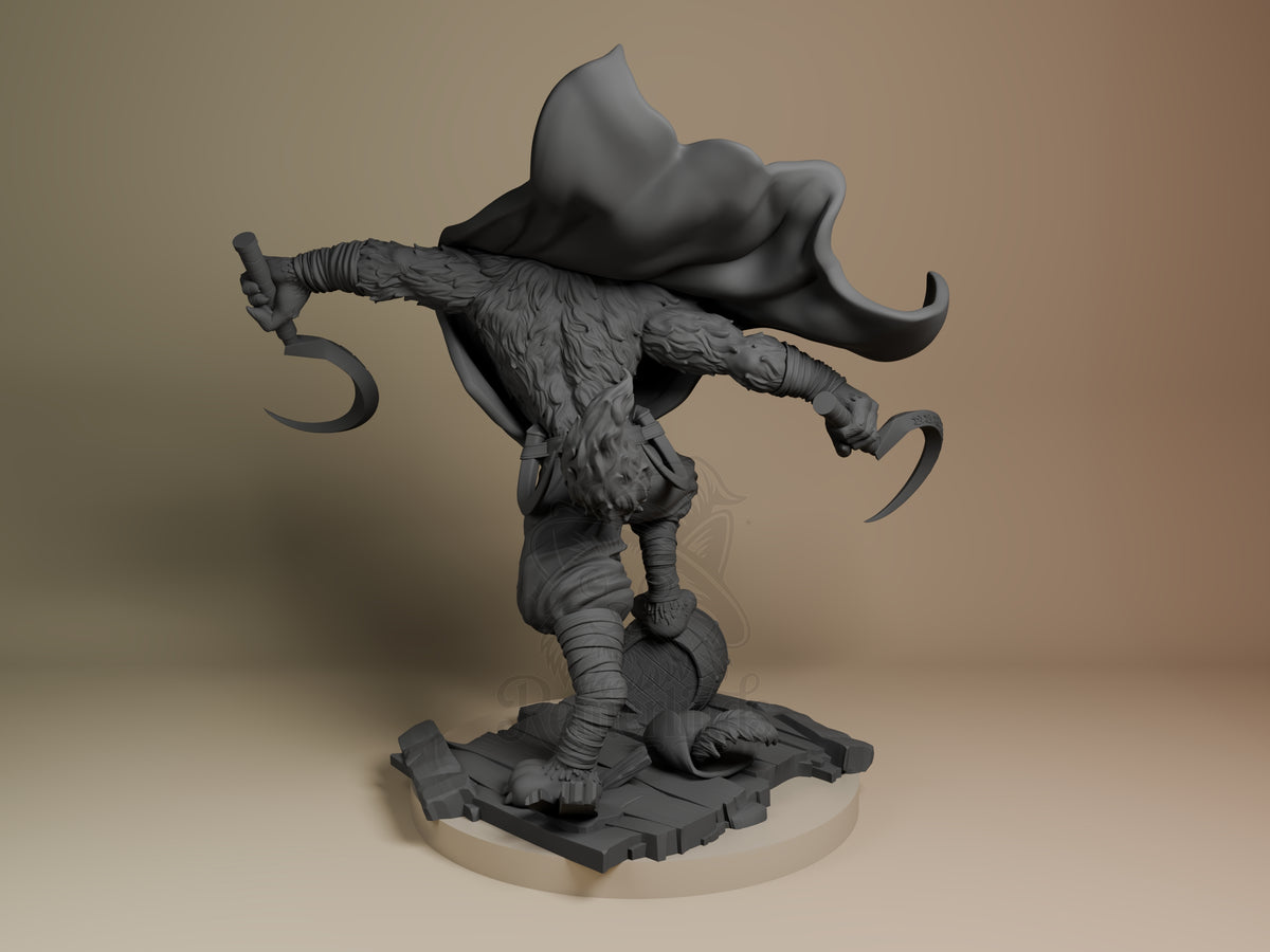 Left side angle showing gesture, weapon, or outfit detail.