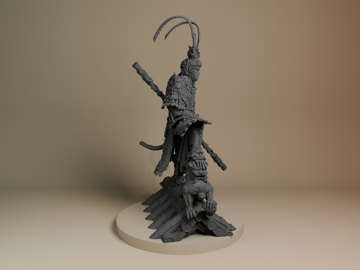 Right side angle highlighting notable pose or armor/prop feature.