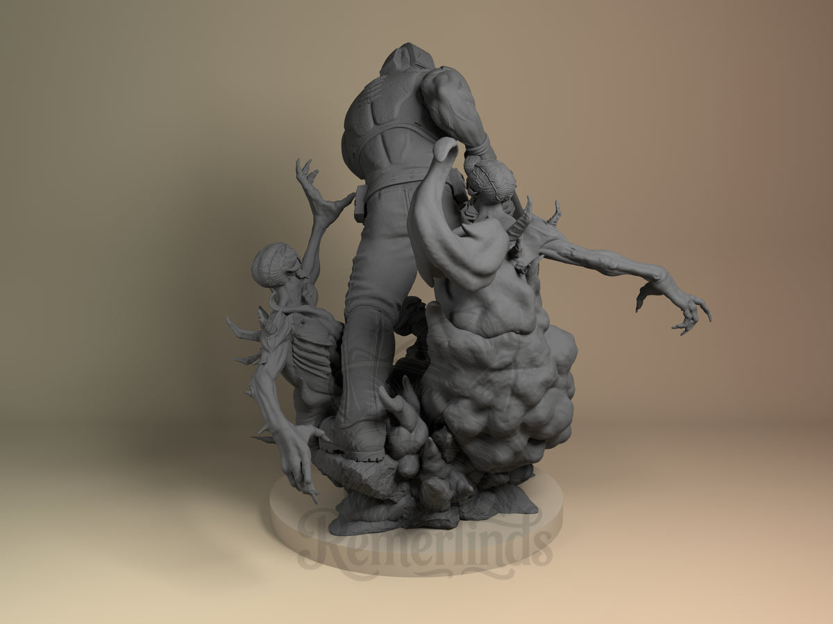 Left side angle showing gesture, weapon, or outfit detail.