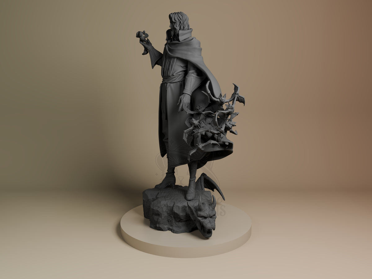 Blood Sovereign Fortressmania 3D printed resin figure by Nomnom, angled view showing dimensional details.