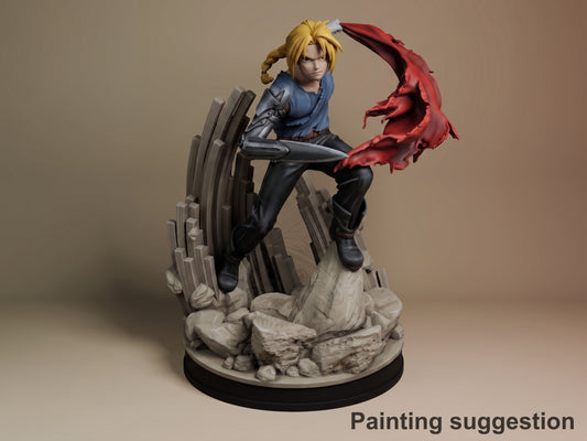 Young Alchemist Steelbound Alchemist 3D printed resin figure by Nomnom, colored view.