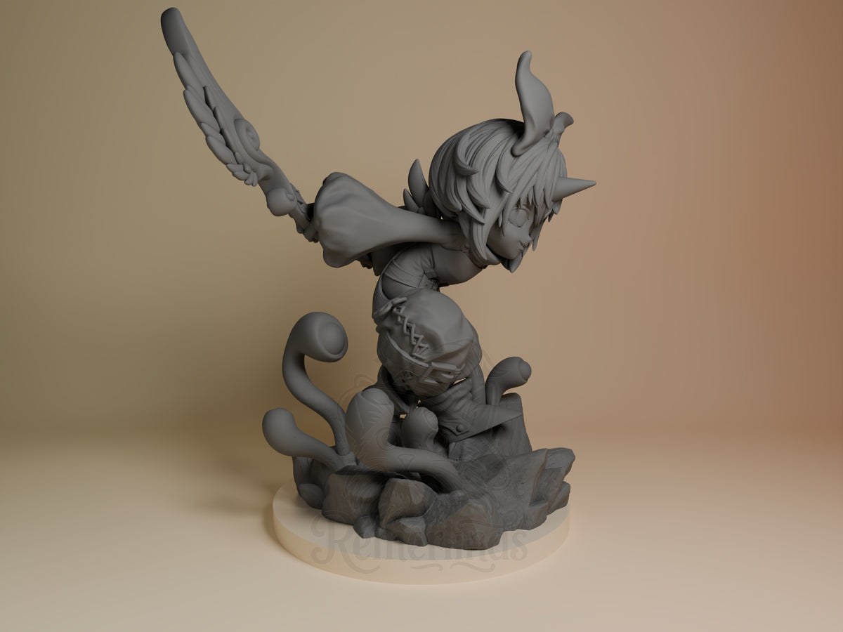 Right side angle highlighting notable pose or armor/prop feature.
