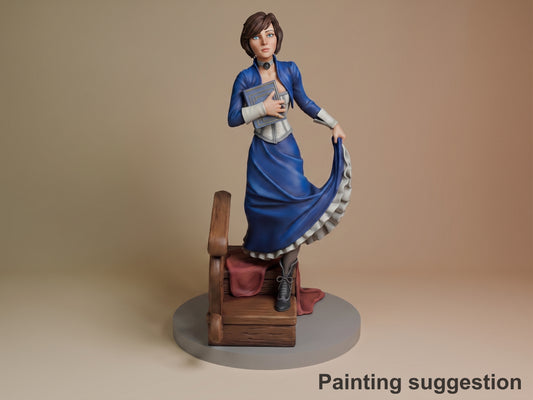 Skybound Maiden Depthshock 3D printed resin figure by Nomnom, colored view.