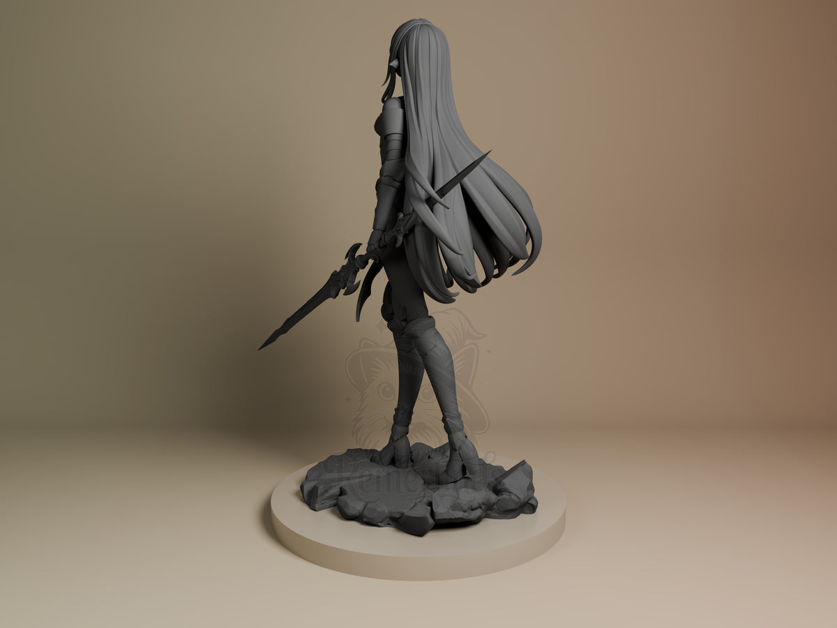 Left side angle showing gesture, weapon, or outfit detail.
