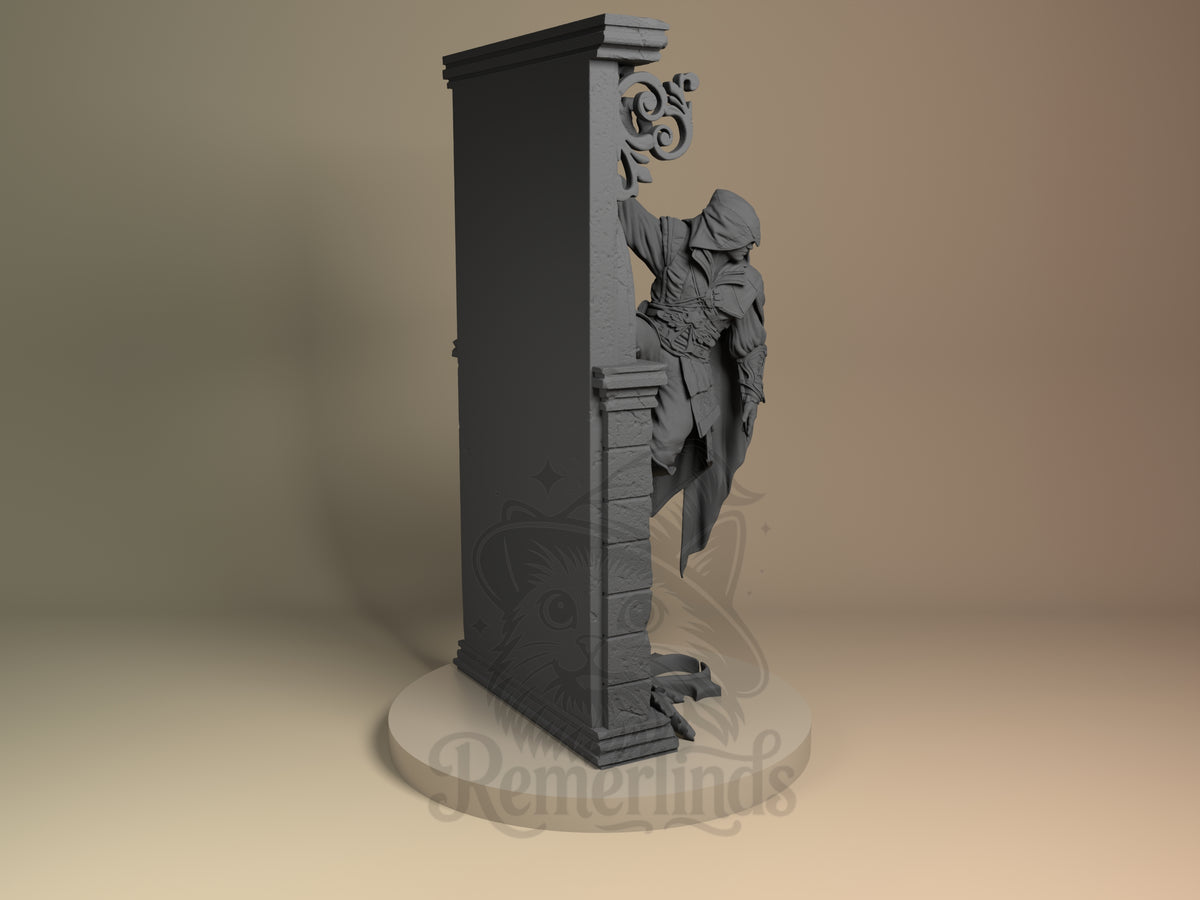 Right side angle highlighting notable pose or armor/prop feature.