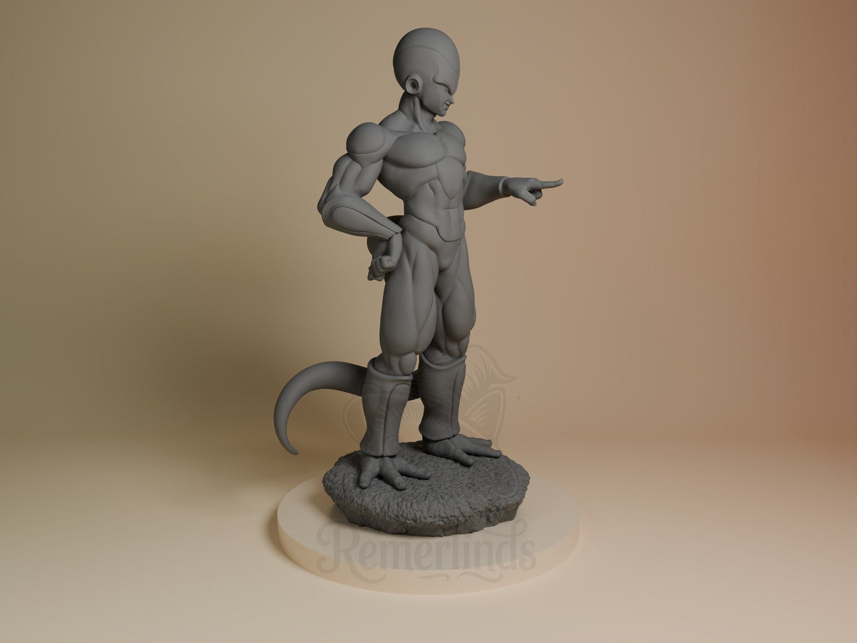 Void Emperor from Dragon Sphere Y is an unpainted resin figure pointing on a sculpted base.