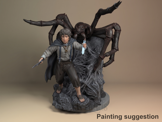 Smallfolk Wanderer Legendary Ring Saga 3D printed resin figure by Nomnom, colored view.