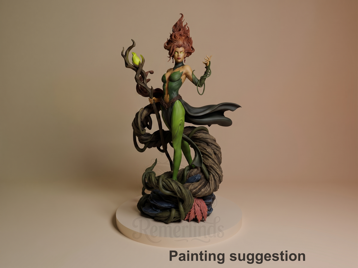 Gaia Original Art 3D printed resin figure by CA3D Studios, colored view.