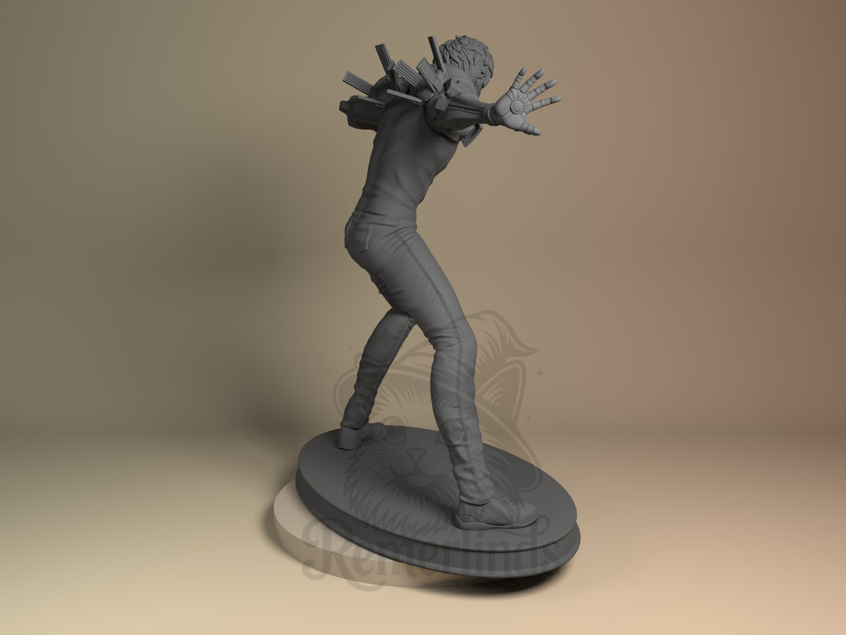 Rear view showing cloak, back armor, or base sculpt detail.