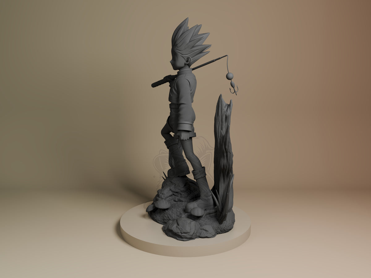 Gale Tracker x Tracker 3D printed resin figure by myAnimate, angled view showing dimensional detail.