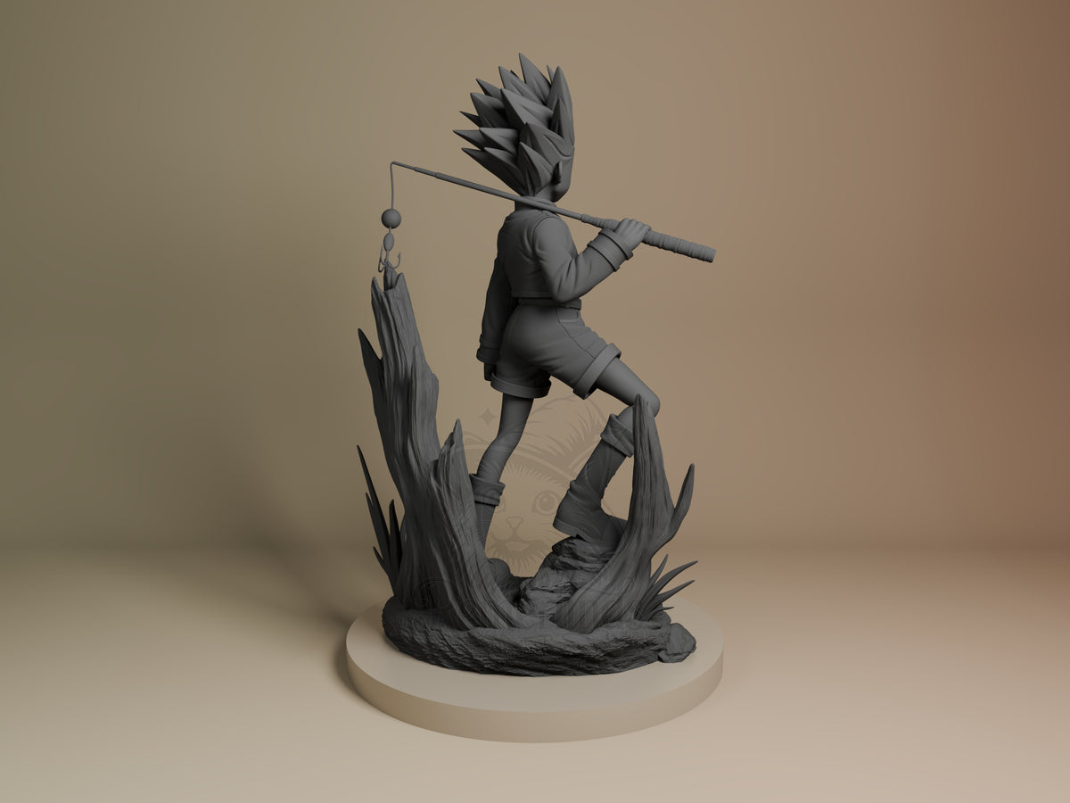 Gale from Tracker x Tracker resin figure by myAnimate, rear view showing back and base sculpt.