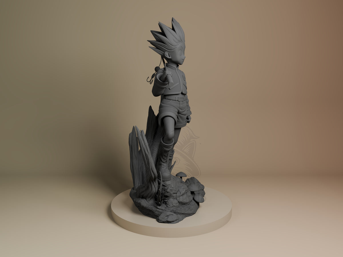 Gale from Tracker x Tracker resin figure by myAnimate, right side view.