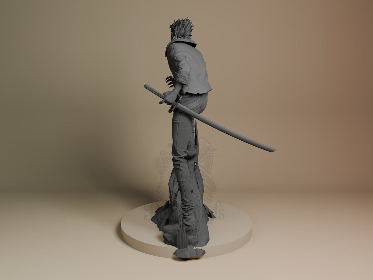 Left side angle showing gesture, weapon, or outfit detail.