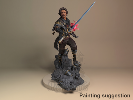 Gustave Odyssey 33 3D printed resin figure by Nomnom, colored view.