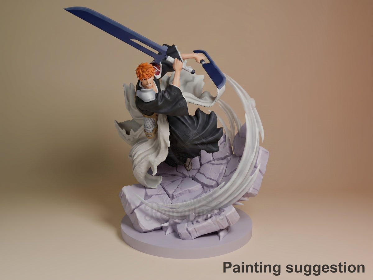 Soul Reaper Hero Soul Reaper Saga 3D printed resin figure by Nomnom, colored view.