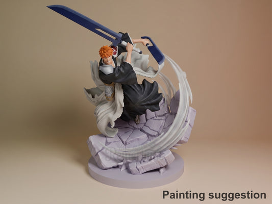 Soul Reaper Hero Soul Reaper Saga 3D printed resin figure by Nomnom, colored view.