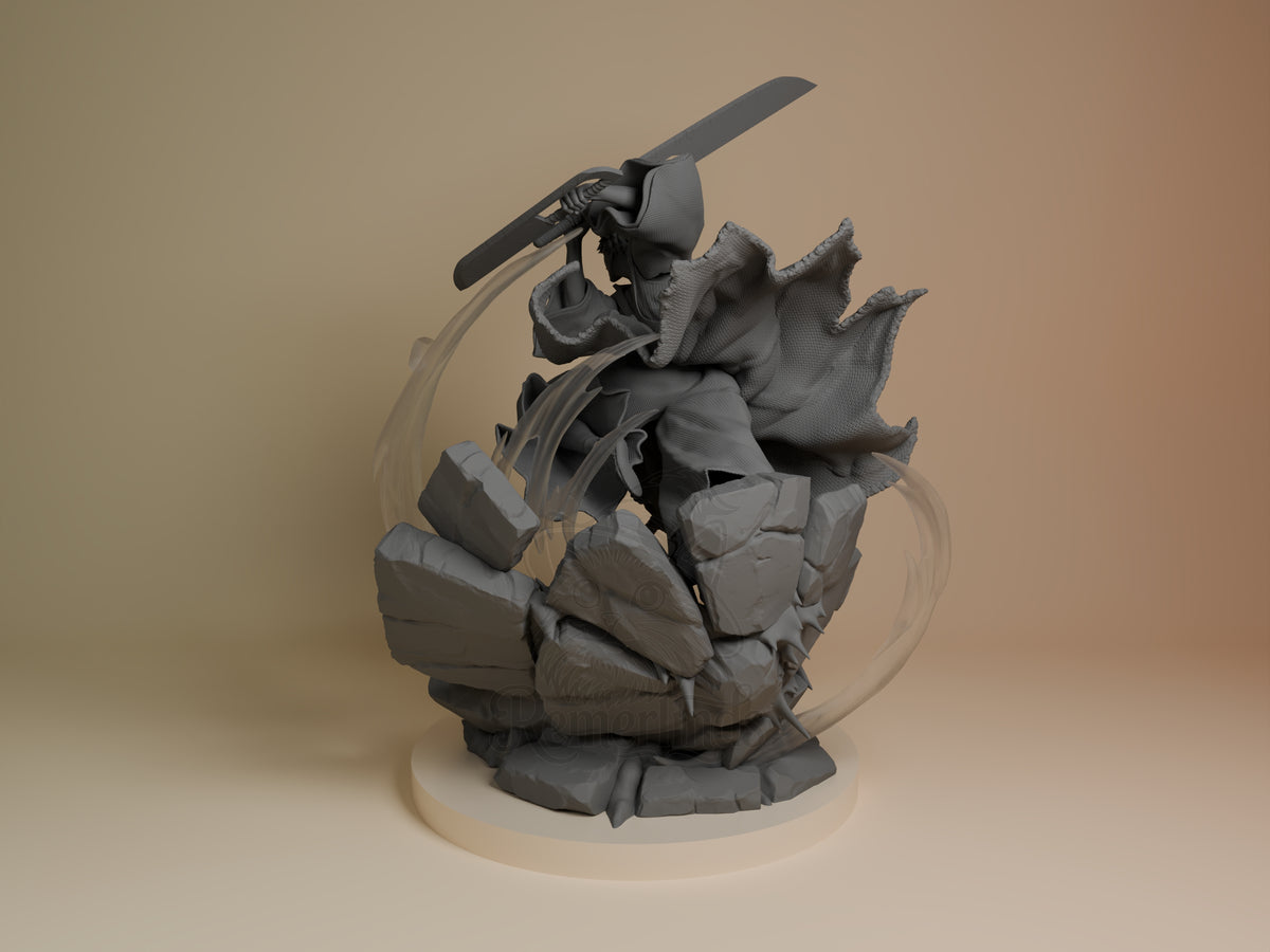 Left side angle showing gesture, weapon, or outfit detail.