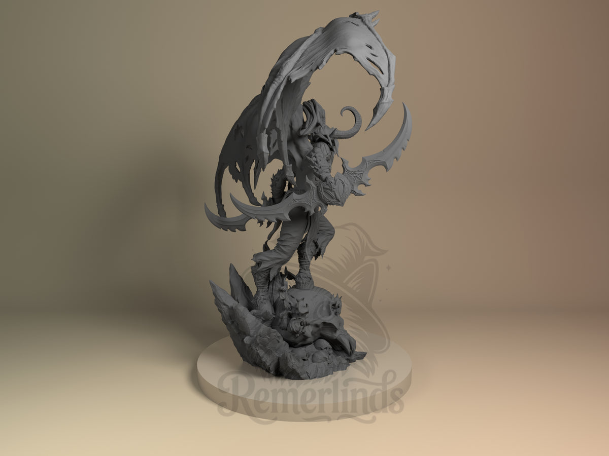 Rear view showing cloak, back armor, or base sculpt detail.
