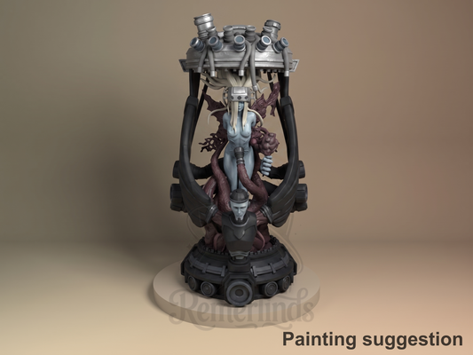Jenova Final Fable 3D printed resin figure by Nomnom, colored view.
