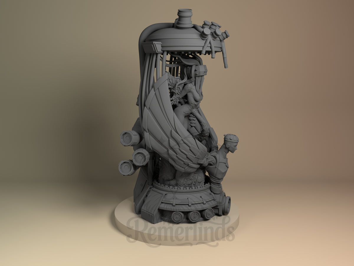 Right side angle highlighting notable pose or armor/prop feature.